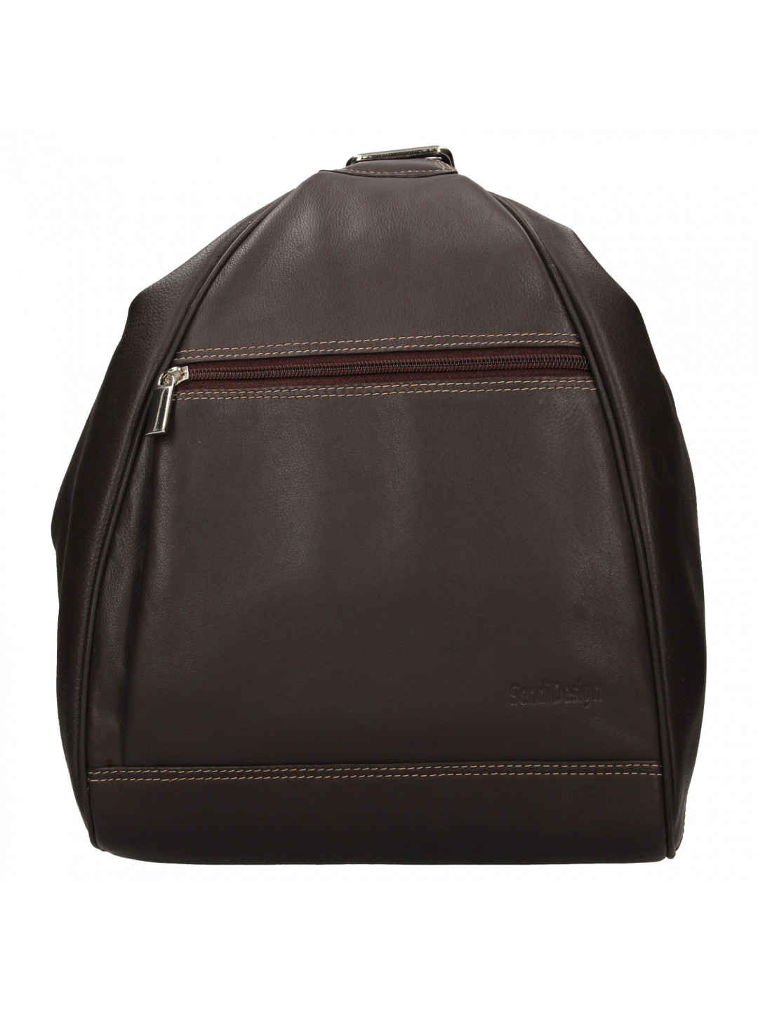 Kožený dámský batoh SendiDesign Diana – hnědá